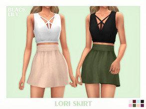 Sims 4 — Lori Skirt by Black_Lily — YA/A/Teen 8 Swatches New item