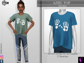 Sims 4 — Aziel Top by KaTPurpura — Kids' Plus Size T-Shirt With Sporty Style