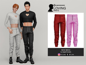 Sims 4 — Loving (Pants) by Beto_ae0 — High pants for men with many colors, hope you like it - 14 colors - New Mesh - All