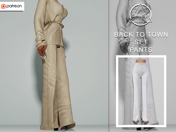 Sims 4 — [PATREON] Back To Town - Pants *Early Access* by Camuflaje — * New mesh * Compatible with the base game * HQ *