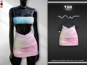 Sims 4 — RAINBOW SET-203 (SKIRT) BD662 by busra-tr — 8 colors Adult-Elder-Teen-Young Adult For Female Custom thumbnail