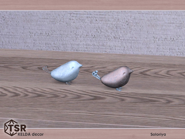 Sims 4 — Kelda Decor. Bird by soloriya — Little bird. Part of Kelda Decor set. 2 color variations. Category: Decorative -