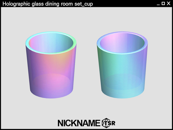 Sims 4 — Holographic glass dining room set_cup by NICKNAME_sims4 — Holographic glass dining room set 11 package files.