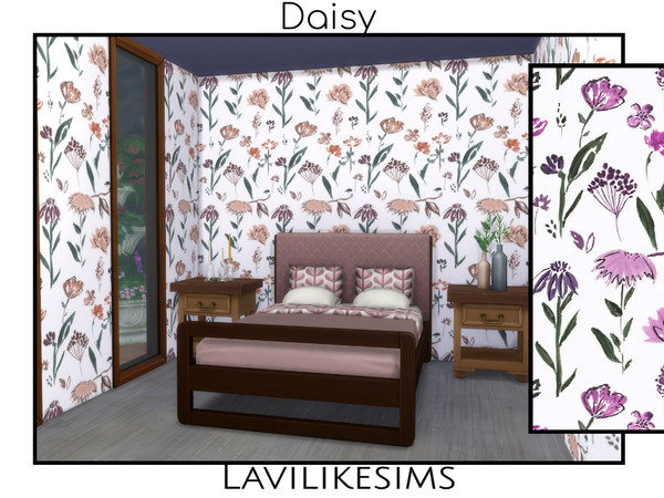 Sims 4 — Daisy by lavilikesims — A simple floral design with modern touches in 6 swatches