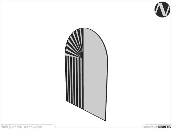 Sims 4 — Geneva Mirror by ArtVitalex — Dining Room Collection | All rights reserved | Belong to 2022 ArtVitalex@TSR -