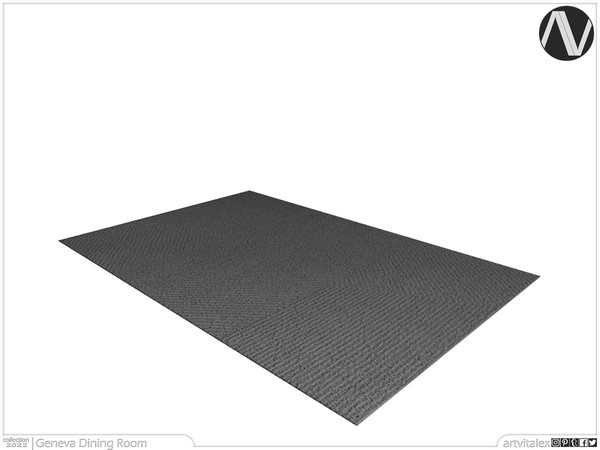 Sims 4 — Geneva Rug by ArtVitalex — Dining Room Collection | All rights reserved | Belong to 2022 ArtVitalex@TSR - Custom