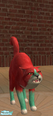 Sims 2 — Christmas Cat by kalihunnybunch — Cat for those who like to have Christmas year-round.
