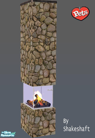 Sims 2 — Ignito Fireplaces - River Rock by Shakeshaft — Part of a recolour set of the Maxis Ignito Fireplace.