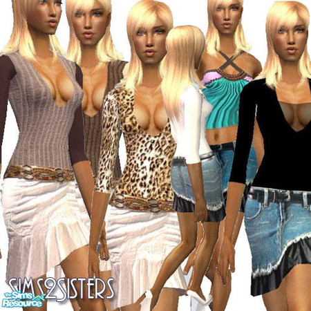 Sims 2 — S2S Top with skirt by sims2sisters — 
