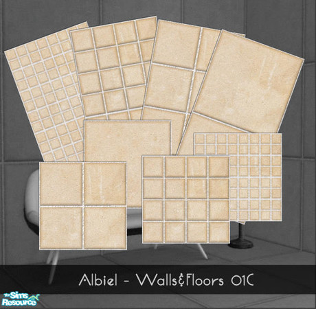 Sims 2 — ALB01C - Walls & Floors (for PC & MAC) by Albiel — This set contains 4 walls & 4 matching floors.