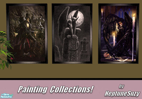 Sims 2 — NSC Painting Set78 - Halloween by Neptunesuzy — Your Sims will Love these Scary Halloween Paintings! Enjoy!