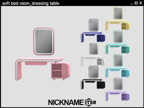 Sims 4 — soft bed room_dressing table by NICKNAME_sims4 — soft bed room set 12 package files. -soft bed room_round bed