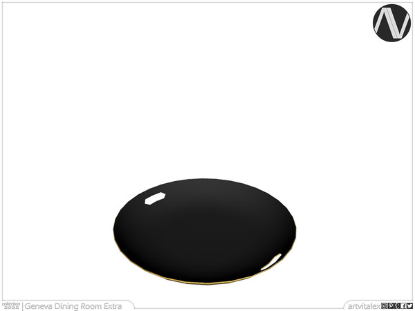 Sims 4 — Geneva Round Tray by ArtVitalex — Dining Room Collection | All rights reserved | Belong to 2022 ArtVitalex@TSR -