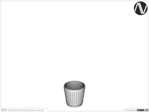 Sims 4 — Geneva Decor Pot by ArtVitalex — Dining Room Collection | All rights reserved | Belong to 2022 ArtVitalex@TSR -