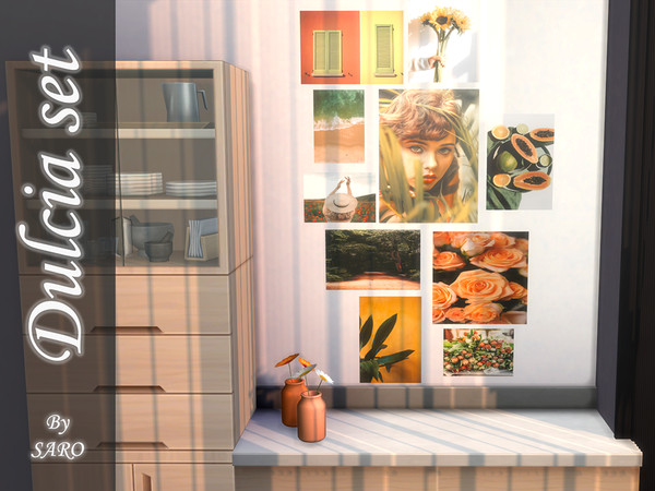Sims 4 — Dulcia posters by SSR99 — These poster are made with different color themes, great for teen room
