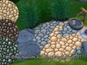 Sims 4 — MB-StoneCollection_RiverStonesTerrainPaint_SET by matomibotaki — MB-StoneCollection_RiverStonesTerrainPaint_SET