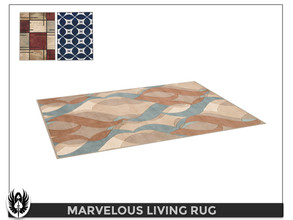 Sims 4 — Marvelous Living Room Rug by nemesis_im — Rug from Marvelous Living Room Set - 3 Colors - Base Game Compatible