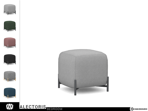 Sims 4 — Alectoris Pouffe by wondymoon — - Alectoris Bedroom - Pouffe - Wondymoon|TSR - Creations'2022