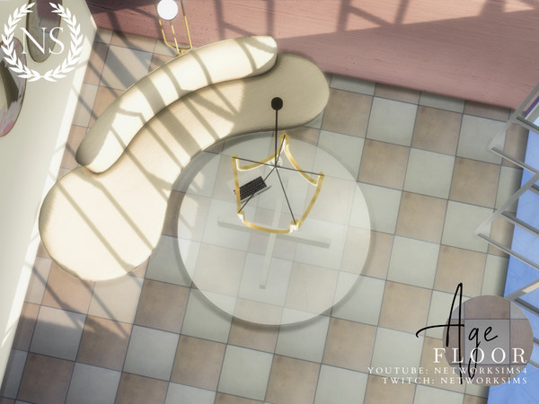 Sims 4 — Age Tile Floor by networksims — An aged tile floor.