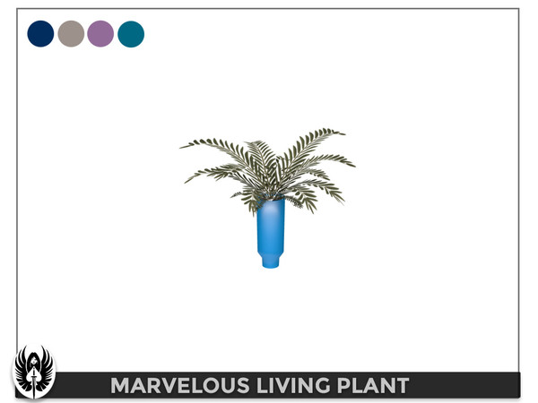Sims 4 — Marvelous Living Room Plants by nemesis_im — Plants from Marvelous Living Room Set - 4 Colors - Base Game