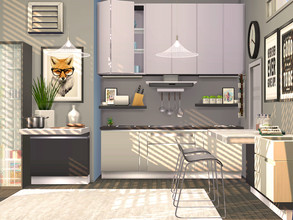 Sims 4 — Downtown Kitchen - CC  by Flubs79 — here is a modern and bright kitchen for your Sims 