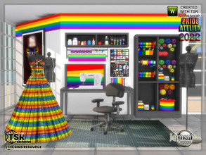 Sims 4 — Pride 2022 atelier by jomsims — Pride Atelier 2022. On our pride theme A creative and well-being corner.