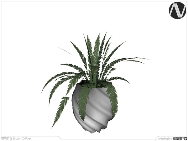 Sims 4 — Ukiah Plant by ArtVitalex — Office And Study Room Collection | All rights reserved | Belong to 2022