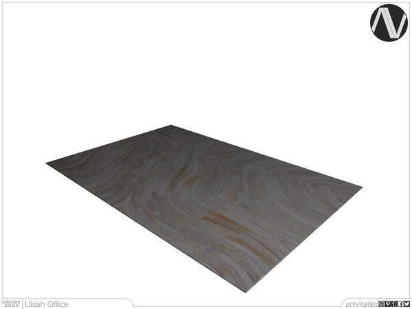 Sims 4 — Ukiah Rug by ArtVitalex — Office And Study Room Collection | All rights reserved | Belong to 2022 ArtVitalex@TSR