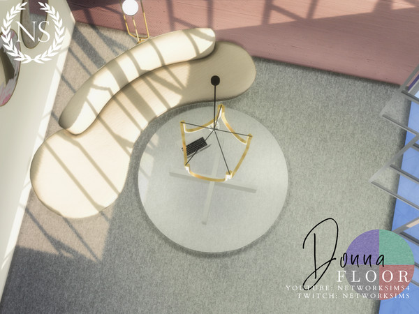 Sims 4 — Donna Carpet by networksims — A pastel toned carpet.