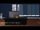 Sims 4 — The Perfect Navy Blues by makennz_ — 5 Swatches of Navy Wall Paints