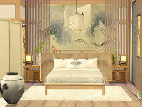 Sims 4 — Kyoto Bedroom - CC  by Flubs79 — here is a bedroom with a simple oriental style 