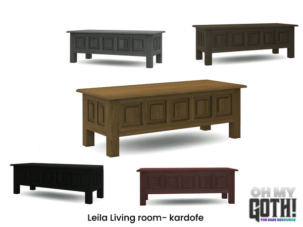 Sims 4 — Oh My Goth_kardofe_Leila_Coffee table 2 by kardofe — Wooden coffee table, in five different options