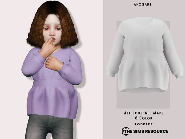 Sims 4 — T-Top No.11 by _Akogare_ — Akogare T-Top No.11 - 8 Colors - New Mesh (All LODs) - All Texture Maps - HQ