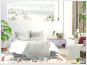 Sims 4 — Louane's Bedroom by philo — This lovely, bright bedroom is designed to allow sims to start and end the day as