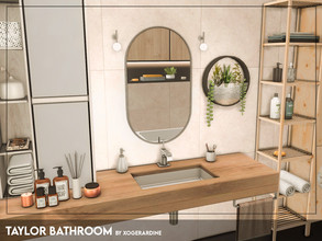 Sims 4 — Taylor Bathroom (TSR only CC) by xogerardine — Modern, family bathroom.