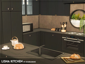 Sims 4 — Lisha Kitchen (TSR only CC) by xogerardine — Industrial vibes kitchen.