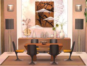 Sims 4 — Lamantis Dining - CC  by Flubs79 — here is a modern and futuristic dining room for your Sims 