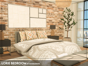 Sims 4 — Lorie Bedroom (TSR only CC) by xogerardine — Industrial vibes bedroom.