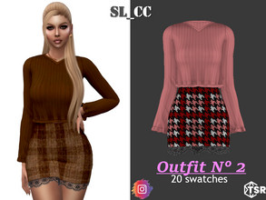 Sims 4 — Outfit 2 by SL_CCSIMS — -New mesh- -20 swatches- -Teen to elder- -Shadow&Bump Maps- -All Lods- -HQ- -Catalog