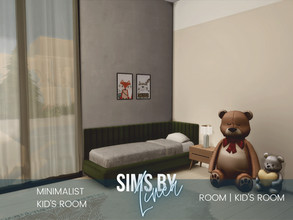 Sims 4 — Minimalist Kids Room by SIMSBYLINEA — Who says children's rooms can't be minimalist? This cozy room offers lots