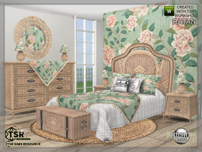 Sims 4 — Ratan bedroom by jomsims — Ratan Bedroom This time bedroom in a country spirit and charm. wicker atmosphere and
