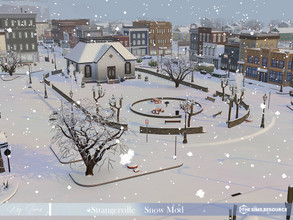 Sims 4 — Strangerville Snow Mod by MSQSIMS — This mod makes it possible to have snow in Strangerville even if it is not