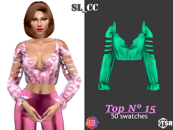 Sims 4 — Top 15 by Mona — -New mesh- -50 swatches- -Teen to elder- -All Maps- -All Lods- -HQ- -Catalog Thumbnail-