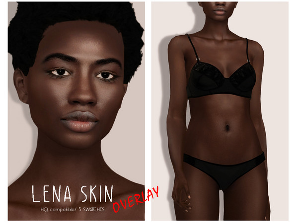 Sims 4 — [Patreon] Lena Skin OVERLAY by thisisthem —  - HQ Compatible ; - Overlay (5 swatches) ; - Skin Details Category