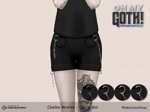 Sims 4 — Oh My Goth - Chains Broken Accessory by MahoCreations — new mesh basegame female teen to adult 4 swatches to