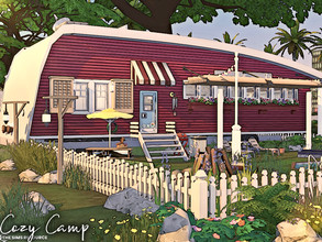 Sims 4 — Cozy Camp | noCC by simZmora — A caravan in the middle of the city! Lot:30x30 Lot type: Residential Includes: -