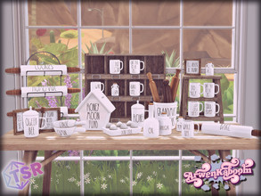 Sims 4 — Rae Of Sunshine III by ArwenKaboom — Third set of Rae Dunn collection featuring kitchen objects. All items have