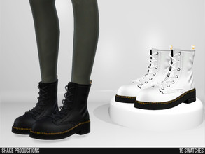 Sims 4 — 917 - Leather Boots (Female) by ShakeProductions — Shoes/Boots New Mesh All LODs Handpainted 19 Colors