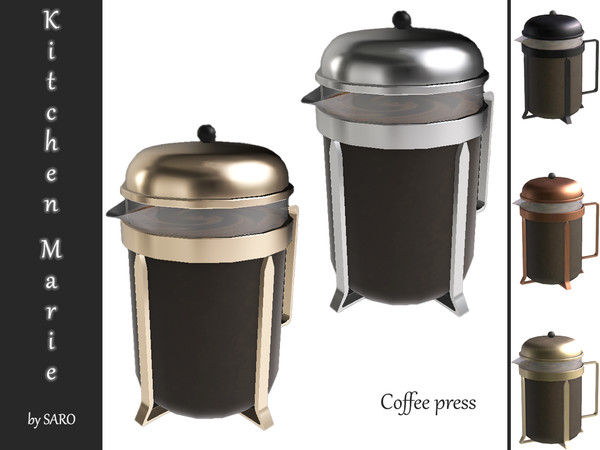 Sims 4 — coffee press by SSR99 — A modern "typical" coffee press filled with coffee ready to serve!