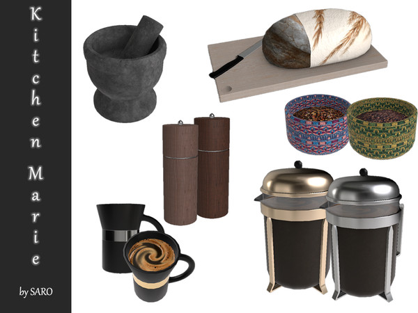 Sims 4 — kitchen Marie by SSR99 — This is a small decor Kitchen set warming up for the kitchen i am working on. My